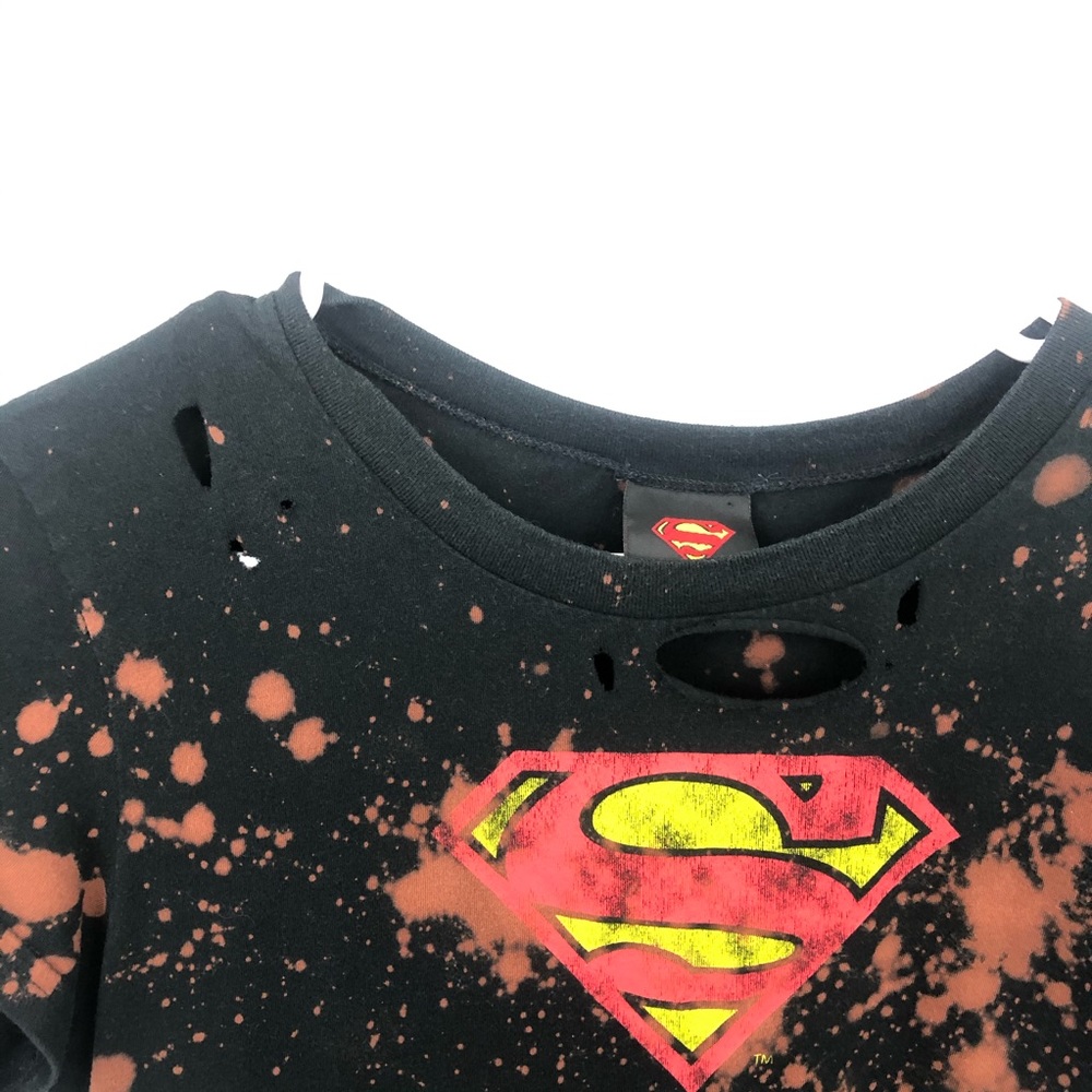 Hand Distressed DC Comics Superman Tee - Picture 3 of 7